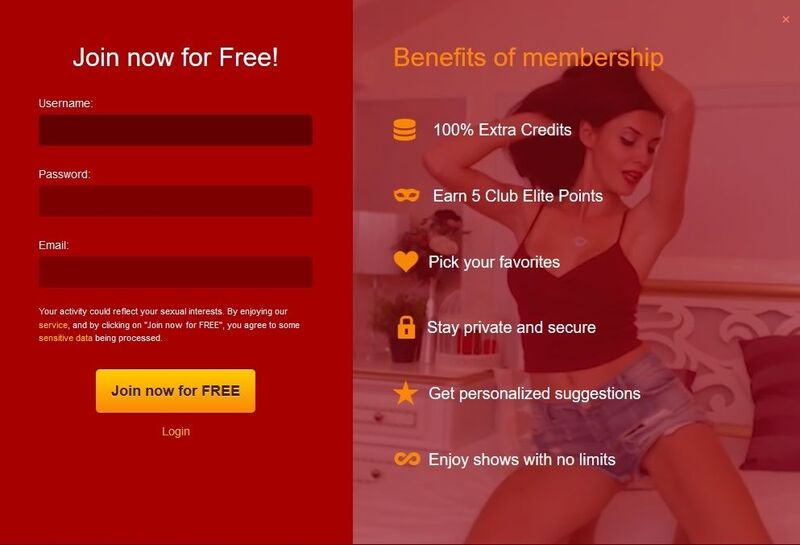 LiveJasmin has an easy signup form