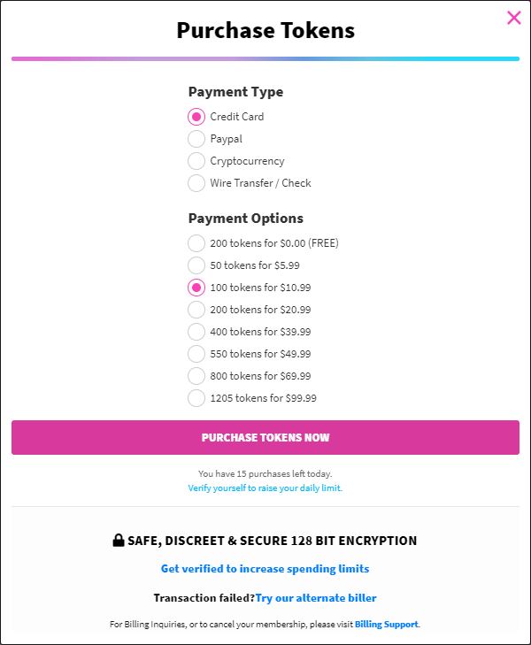 Models perform for tokens, which you can buy with a credit card, as well as other options 