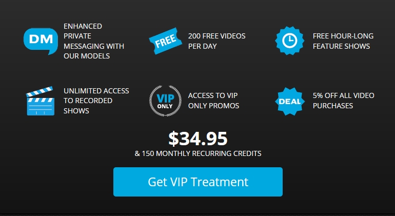 Flirt4Free offers a great VIP program beneficial especially to frequent users