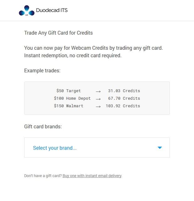 How to redeem gift cards at LivePrivates.com 